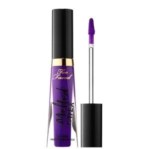 Two faced melted latex lip stick purple shade